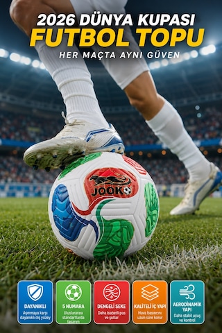 2026 Dünya Kupası Futbol Topu 5 Numara Dikişli Maç Antrenman Topu Dayanıklı Resmi Ölçü Standart