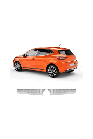 Renault Clio 5 Uyumlu 2019 Ve Üzeri Krom İç Bagaj Eşiği 2 Parça Paslanmaz Çelik