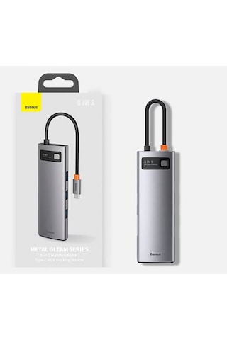 Baseus Metal Gleam Series 8In1 Type-C Hub Adaptör Çoklayıcı (550394534)