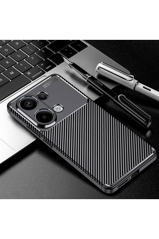 Redmi Note 13 4g Kılıf Tchs Negro Silikon Kapak-siyah Siyah