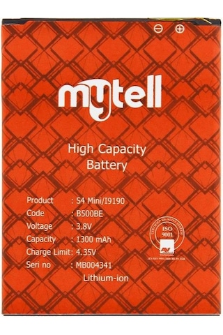 Mytell I9190 Galaxy S4 Mini İle Uyumlu B500be Mbt-01 Batarya