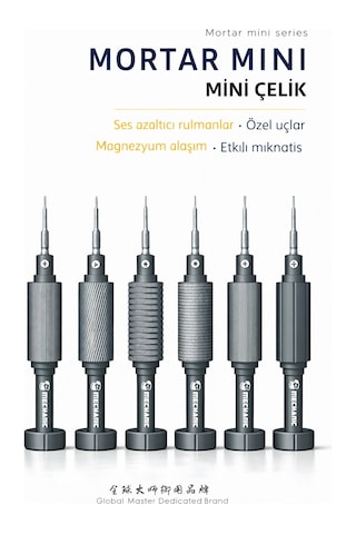 Mechanıc Mortar Mini 6 Sı 1 Arada Profesyonel Hassas Tornavida Seti Manyetik Uç, Sessiz Rulman, Magnezyum Alaşım,