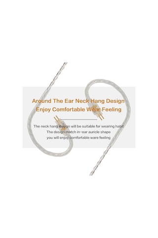 Skycity Jcally Lt4c100 5n Oksijensiz Bakır Gümüş Kaplı Kulaklık Upgrade Kablosu, Type-c, 3 Tuşlu, Hıfı Ses, 0.75/0.78/mmcx Uçları, Gümüş