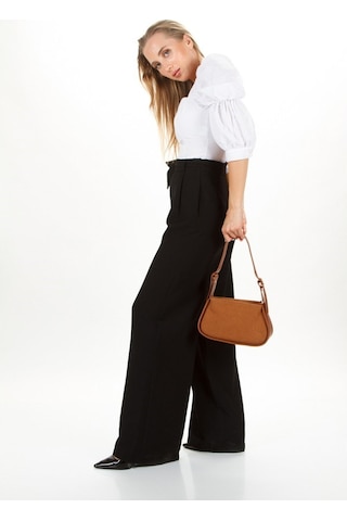 Newish Polo Kadın Taba Tiger Süet Baget Omuz Çantası New270 Taba