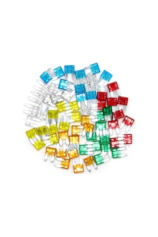 Xiyyadms 60 Adet Apm/atm Tipi Çinko Alaşımlı Mini Sigorta Seti - 5a,10a,15a,20a,25a,30a Her Güçten 10 Adet 5