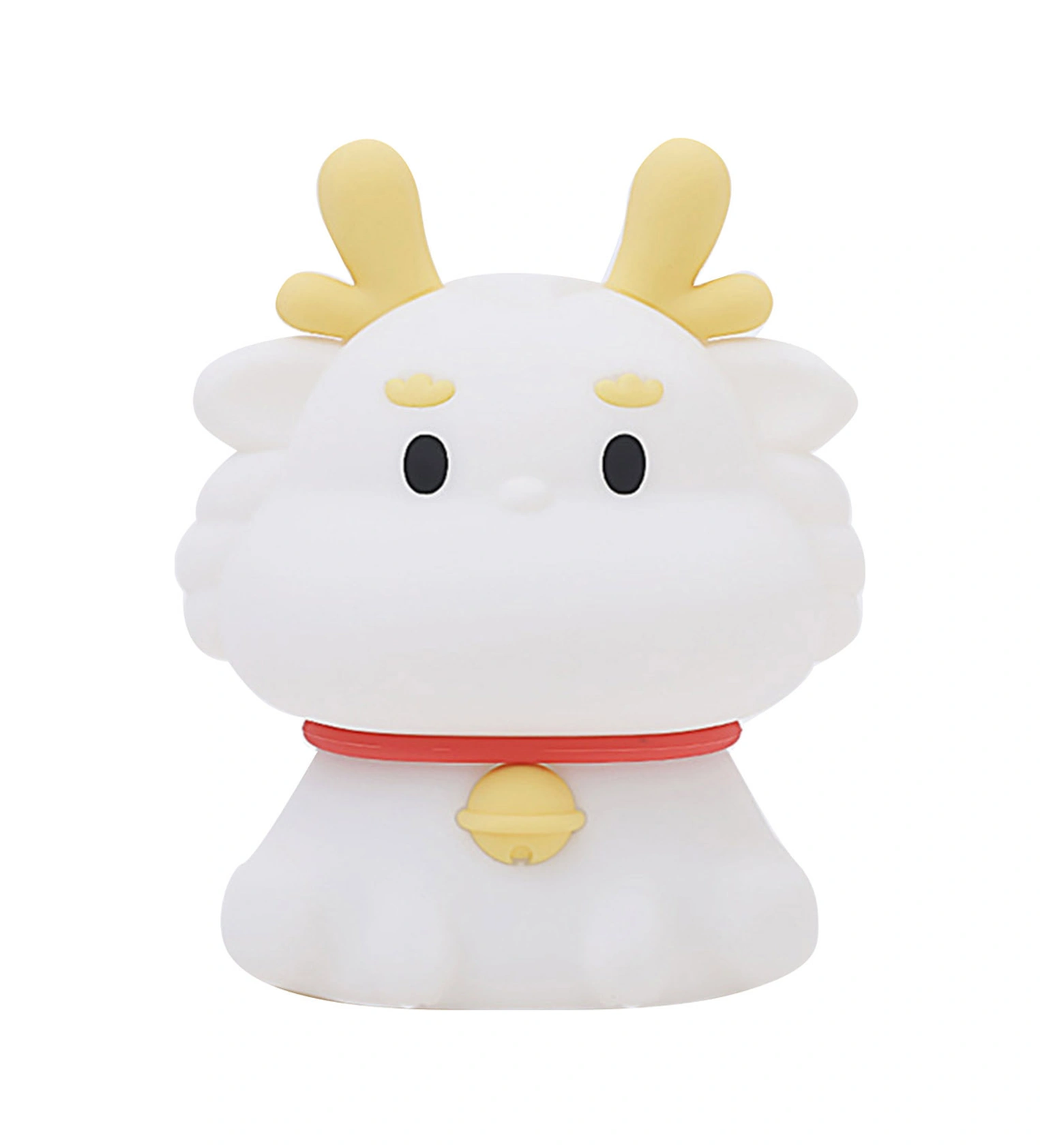 Folinda Küçük Ejderha Desenli 2.5w Şarjlı Renkli Işık Yatak Arkadaşı, Dokunarak Açma-kapama, Uyku Yardımı Hediyelik Lambaderi Beyaz