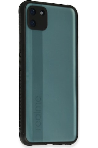 Newface Realme C11 Kılıf Miami Şeffaf Silikon Semeglbl - 12 - Siyah