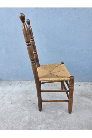 Vintage Masif Ahşap Sandalye 1 Adet Ac05 Çok Renkli