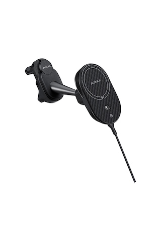 Pitaka Magez Pro 2 Magsafe Şarj Özellikli Qi2 Teknolojili Aramid Fiber Araç Telefon Tutucu Siyah