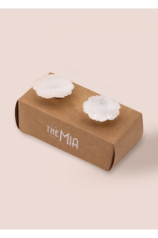 The Mia Sedef Çekmece Ve Dolap Kulbu 2li Set Klp22 Beyaz