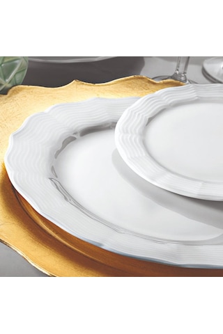 Porland Wavy Beyaz 18 Parça Yemek Takımı