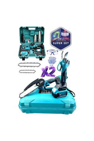 Staxx BM2130 Çift Akülü Dal Budama + Bağ Makası Testere Seti