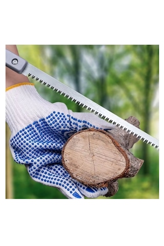 Çok Amaçlı Ahşap & Budama Testeresi - Paslanmaz Çelik Ergonomik El Testeresi Keskin Çapraz Dişli Dal Kesme Bıçağı