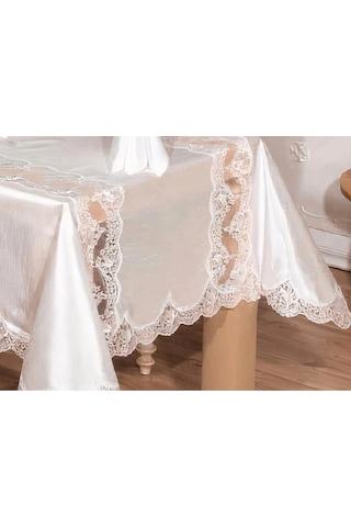 Elenora Osmanlı Ipeği Güpürlü Sofra Takımı 8 Kşl. 170x240cm 17prç. - 455 Çok Renkli
