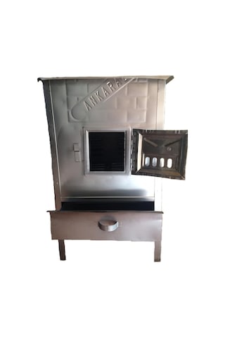 Beyaz Bahçe Tipi Sac Kuzine Otomat Soba