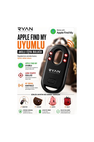 Akıllı Eşya Bulucu Find My Destekli Smart Tag  Dedektörü Anti-loss Konum Takipli