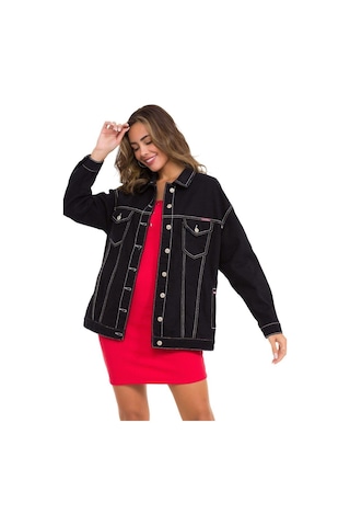 Wj211 Oversize Kadın Kot Ceket 001