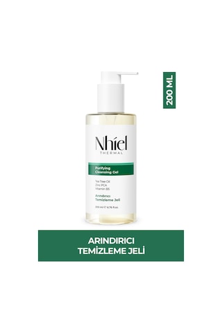 Nhiel Thermal Kızarıklık ve Akne Karşıtı Arındırıcı Temizleme Jeli 200 ml | Çay Ağacı Yağı, Zinc PCA