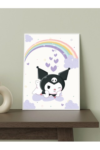 Sanrio Kuromi Anime Tasarımlı 24 33 Cm 350 Gr. Kuşe Kağıt Poster
