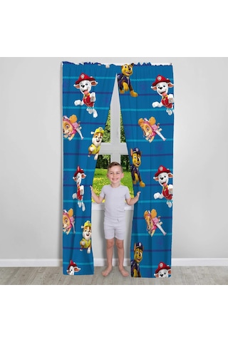 Çocuk Odası Pencere Perdesi Perde Seti, 208 Cm X 213 Cm, Paw Patrol