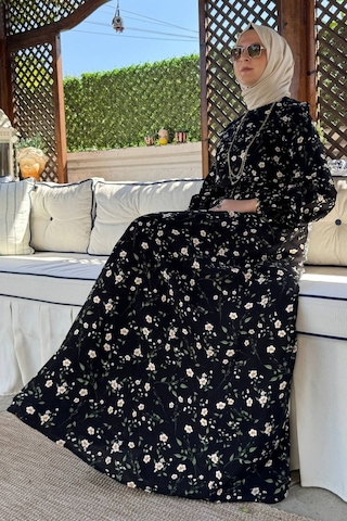 Rabia Şamlı Bihter Siyah Elbise Normal