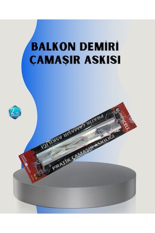 25x60 - 393 - Balkon Askılığı Kare Demir Uyumlu Hava Dalı - Kmrsfres - Çamr Askısı Diğer