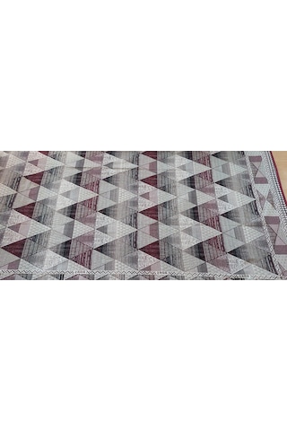 Algelsineve Keops Desen 6M2 Serme Halı Örtüsü, Savan, Pike Bordo - Krem