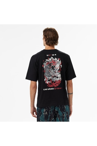 United4 Unıted4 Erkek Siyah T-shirt Ft- Toye SIYAH