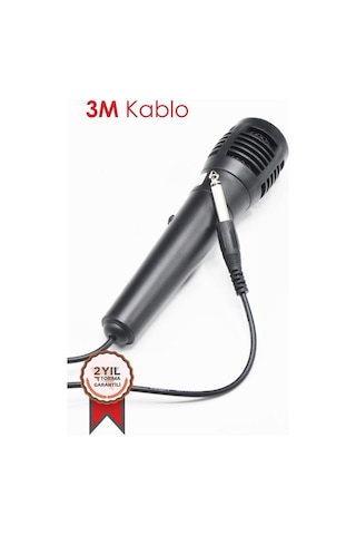 Torima Siyah M-01 Jack Girişli 3m Kablolu Mikrofon