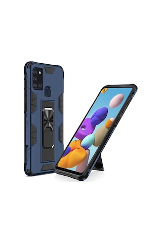 Samsung Uyumlu Galaxy A21S Kilif Miknatisli Zirhli Korumali Silikon 466792722
