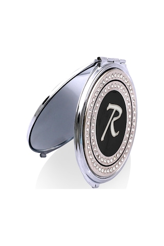 Zekupp Retro R Harfli Işlemeli Makyaj Aynası