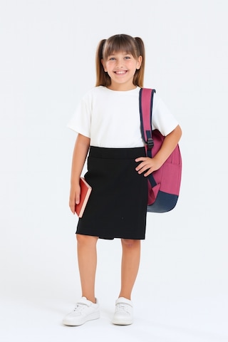 Kız Çocuk Beli İpli Okul Kaşkorse Şort Etek G2025-1 Siyah