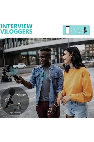 Lightning Girişli Iphone Uyumlu Ikili Kablosuz Yaka Mikrofonu Youtube Facebook Tiktok Vlog Lisinya