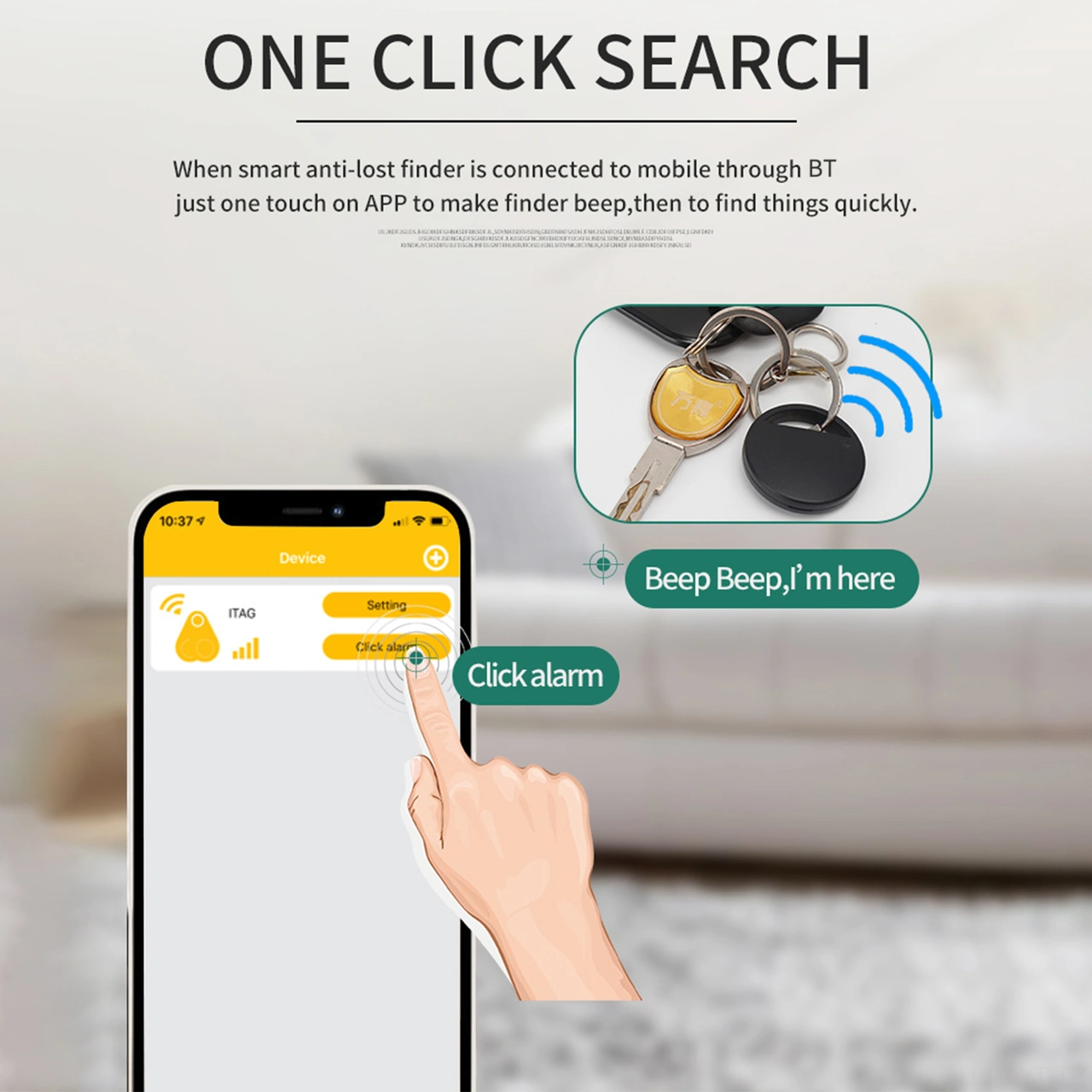 Youtek S9 Dairesel Bluetooth Takip Cihazı - Akıllı Anahtar/ev Eşyası Kayıp Engelleme, Uzak Kumanda Ve Gps Konum Belirleme Fonksiyonu Siyah, Metal Kanca İle Siyah