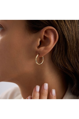 14k Altın Halka Küpe 2 Mm 2.0 Cm T14321 Renkli