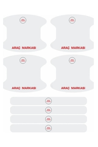 Honda Marka Araçlar İçin Kapı Kolu Çizik Önleyici 8'li Set