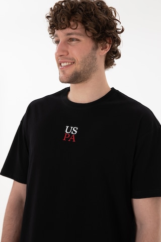 U.S. Polo Assn. Erkek Comfort Fit Bisiklet Yaka Siyah Tişört 50306450-VR046