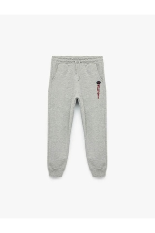 Koton Baskılı Şardonlu Jogger Gri Erkek Çocuk Eşofman Altı 6wkb40123tk Gri