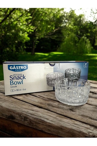 Kırılmaz Çerezlik 180 Ml Şık Kase Sunumluk Kristal Kesim Özel Üretim 1 Adet Şeffaf