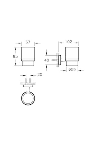 VitrA Q-Line Diş Fırçalığı Krom  A44993 Krom