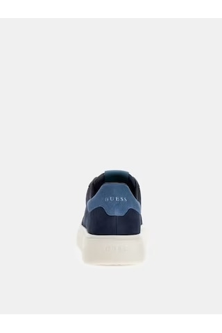 Guess Plaza Deri Erkek Sneaker Ayakkabı Fmpplasue12 Mavi