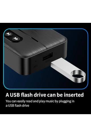 M60 Nfc Bluetooth 5.4 Ses Alıcısı Transmitter Aux & Rca Bağlantı, Type-c Güç, Usb Den Müzik Çalma, Araç & Ev Hoparlör/amfi İçin Kablosuz Ses Adaptörü, Hi-fi Stereo, 10m Çekim Mesafesi