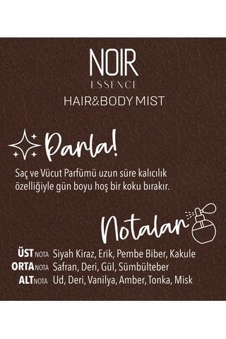 Noir Essence Hair & Body Mist Saç & Vücut Spreyi 100 Ml