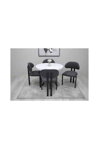 Familieconcept Lotus 4 Kişilik Mutfak Masa Sandalye Takımı Beyaz