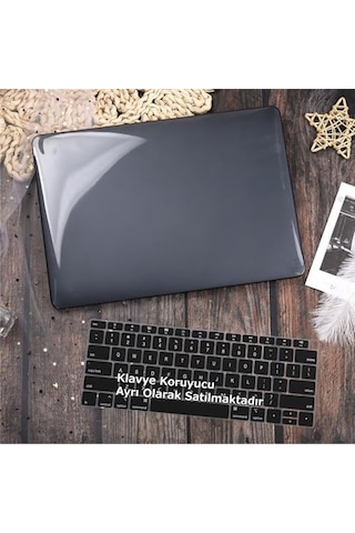 Macbook Air 15.3 İnç Kılıf A2941 M2 A3114 M3 A3241 M4 A3448 M5 Uyumlu Kristal Parlak Hard Case Şeffaf Tpu Sert Kapak İnce Hafif Çizik Darbe Koruyucu Siyah