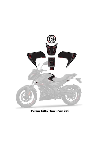Bajaj Pulsar N250 2023 Model Tank Pad Set Kırmızı Edition Special Series Redline Grafik