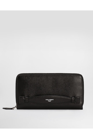 Dolce & Gabbana Zip-around Calfskin Wallet Siyah