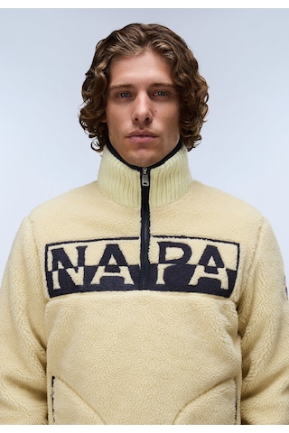 Napapijri T-archive Fleece Hz Erkek Polar-33985 Bej