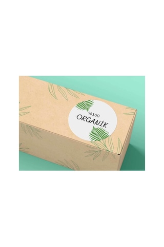 Organik Sticker %100 Organik Etiketi 4 Cm 250 Adet Çok Renkli