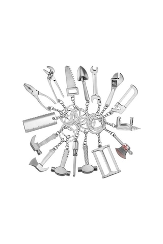 Tongxida 10 Parça Demir Anahtarlık H-390 Parlak Çekiç